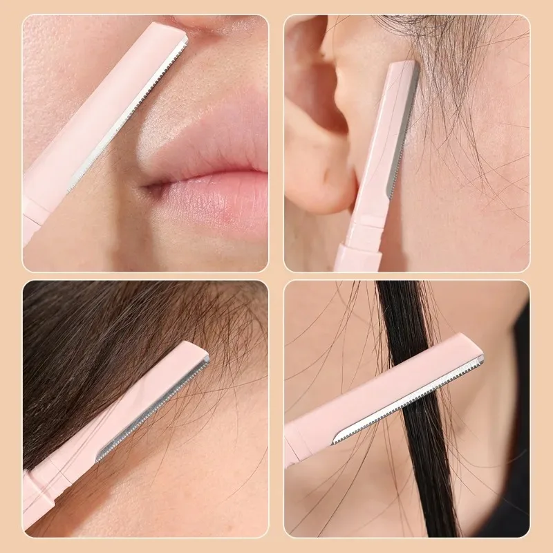 Tondeuse à sourcils portable anti-rayures, lame de rasage sûre, rasoir pour les poils du visage, ensemble d'outils de maquillage de beauté intérieure