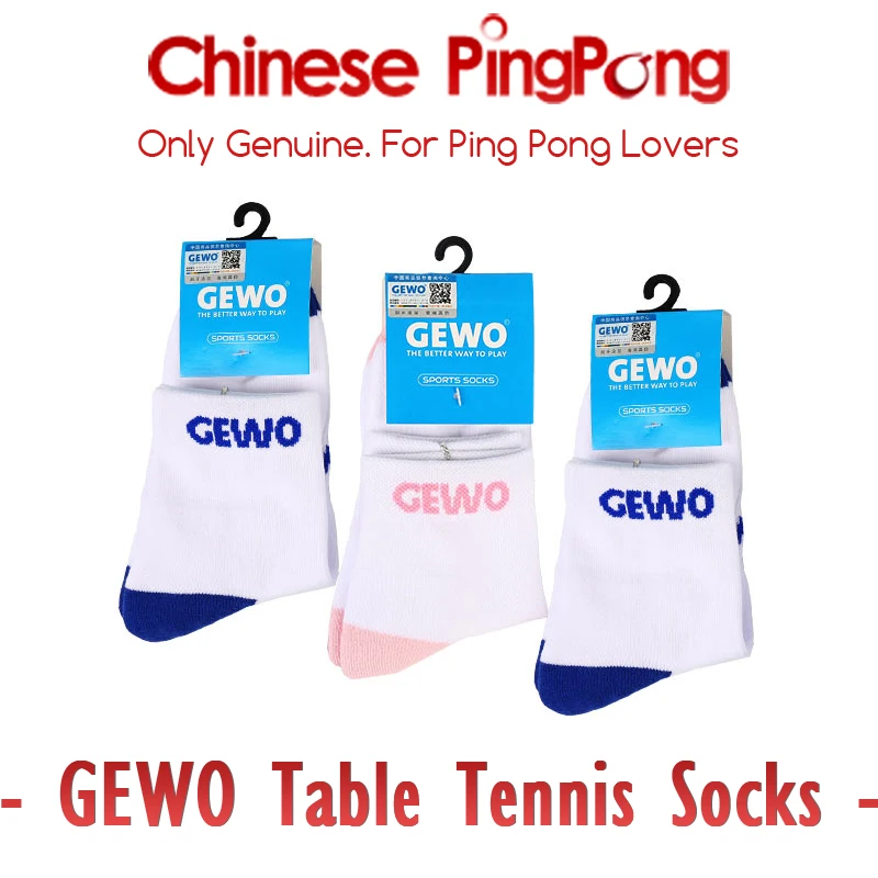 Original GEWO Professional Table Tennis Socks Comfortable Ping Pong Badminton Thick Cotton Sports Socks