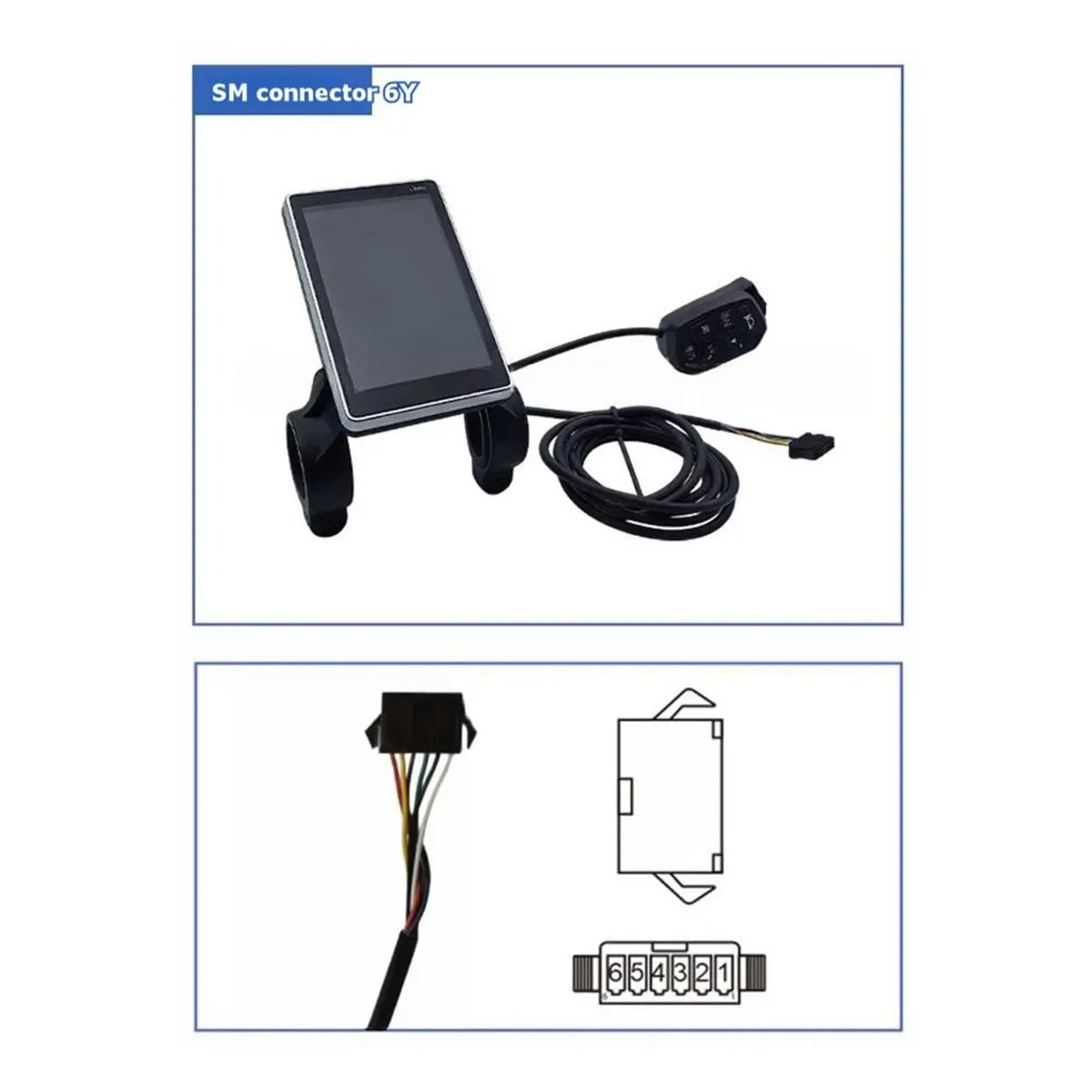 newA10R Ebike Display V680 DK86 Electric Bike Computer Bicycle Speedometer Electric Bike LCD Display Waterproof 6pin