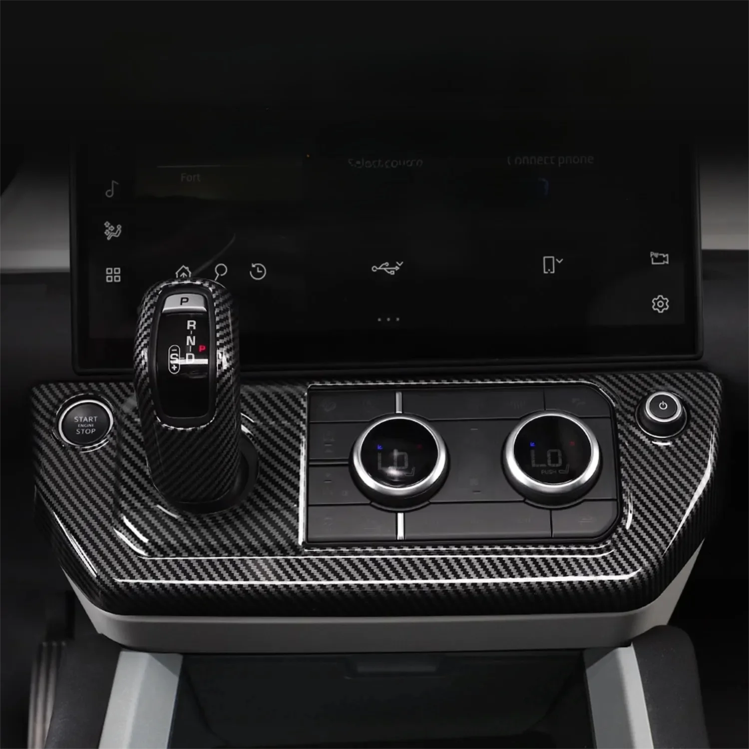 For Land Rover Defender 90 110 130 2026 L663 center console gear air conditioning mode frame cover decorative sticker automotive