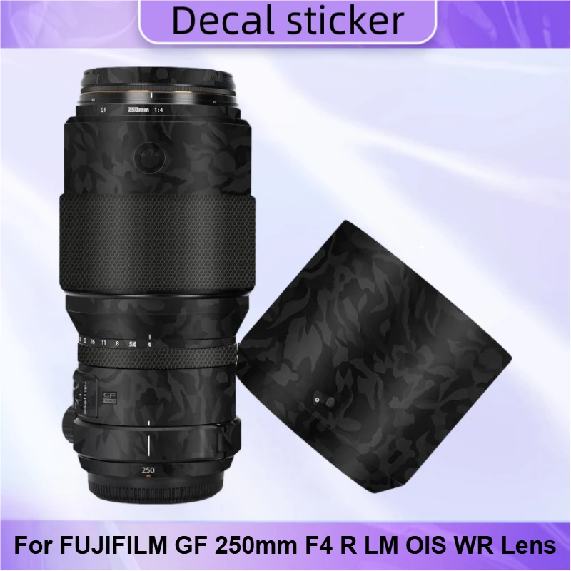 Pegatina para Lente FUJIFILM GF 250mm F4 R LM OIS WR, Protección Avanzada, Skin Protectora para el Cuerpo de la Lente GF250 F\4