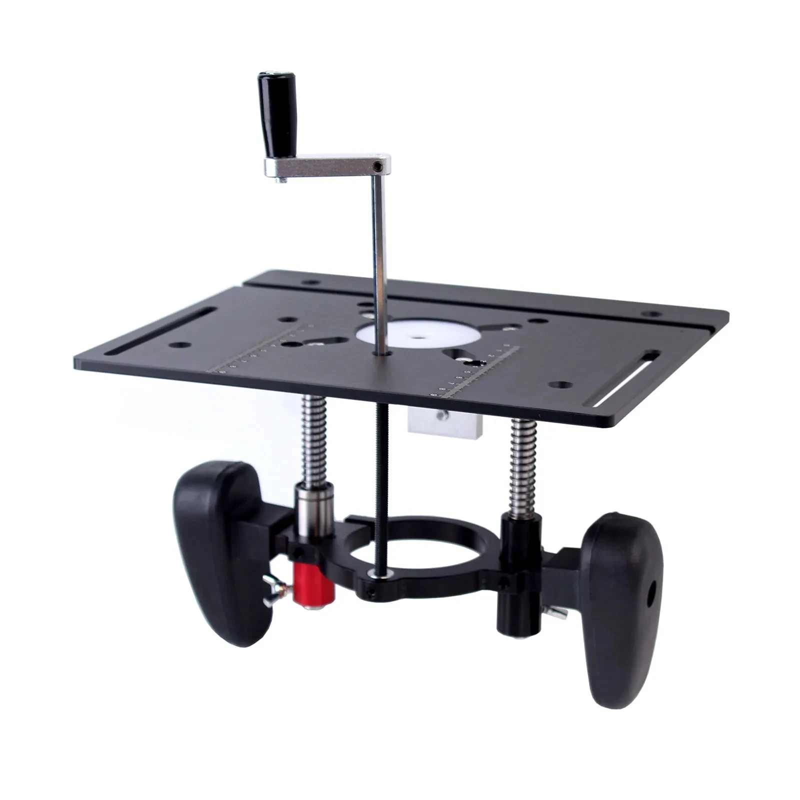 Aluminium Router Table Insert Plate Router Lift for 65mm Diameter Universal Trimming Machine,with Miter Gauge Sliding Brackets