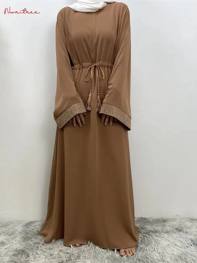 

Fashion Oversized Beading Muslim Dress Robe abaya syari female full length Muslim abaya Worship Service abayas wy1976778