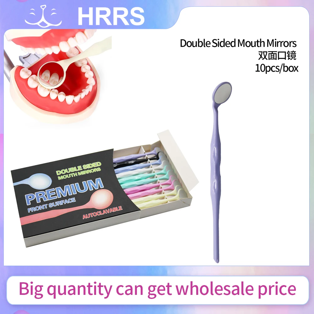 1box 10pcs Dental Double Sided Mouth Mirrors Autoclavable Premium Front Surface Mouth Exam Reflector Oral Mirror Tooth Whitening