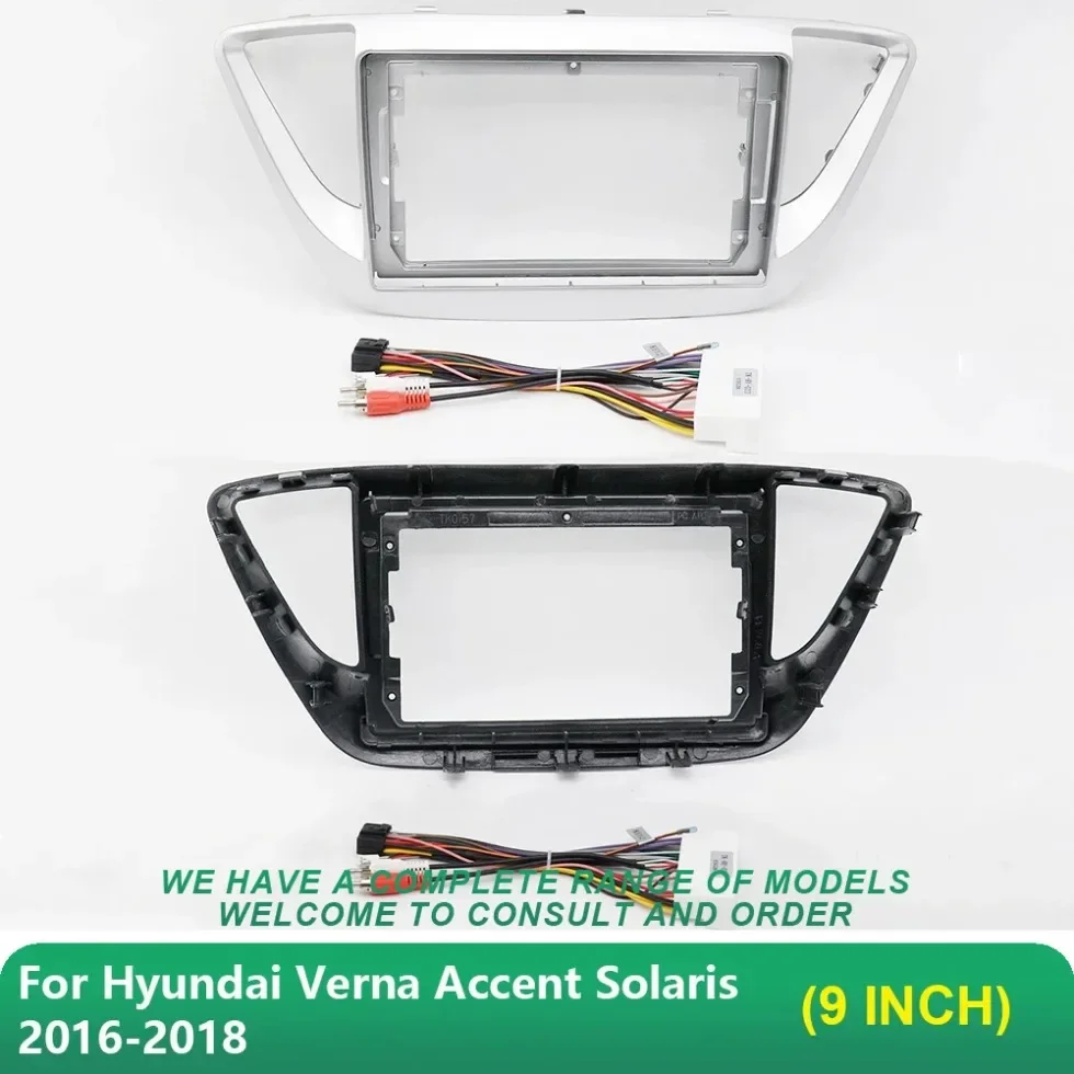

Car Audio Fascia Frame 9 Inch Adapter for Hyundai Verna Accent Solaris 2016-2018 Android Radio Dask Kit