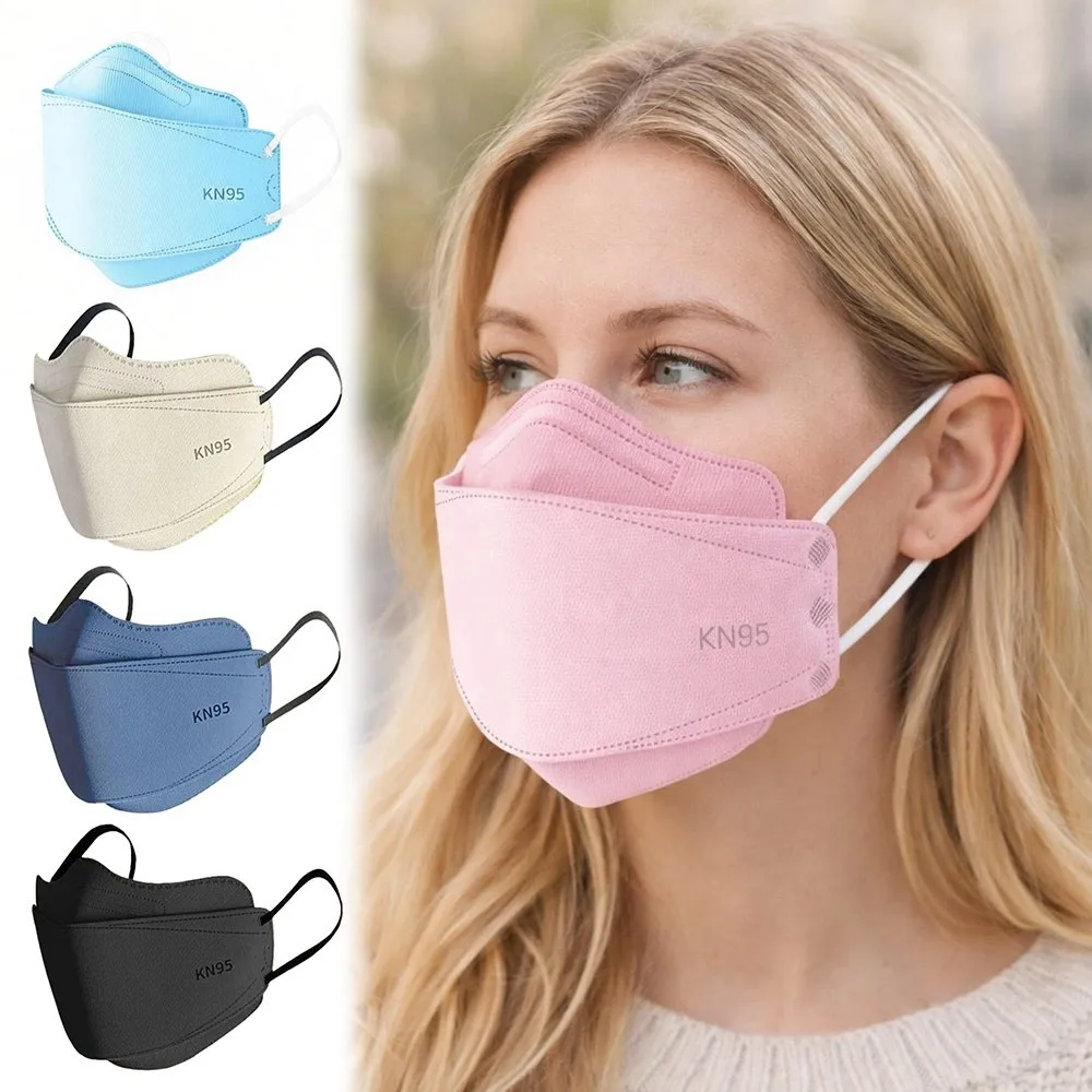 

New V-face KN95 Face Masks Independent Packaging Protective Gear Anti Dust Mask 4 Layer Design Safety Masks Male Female