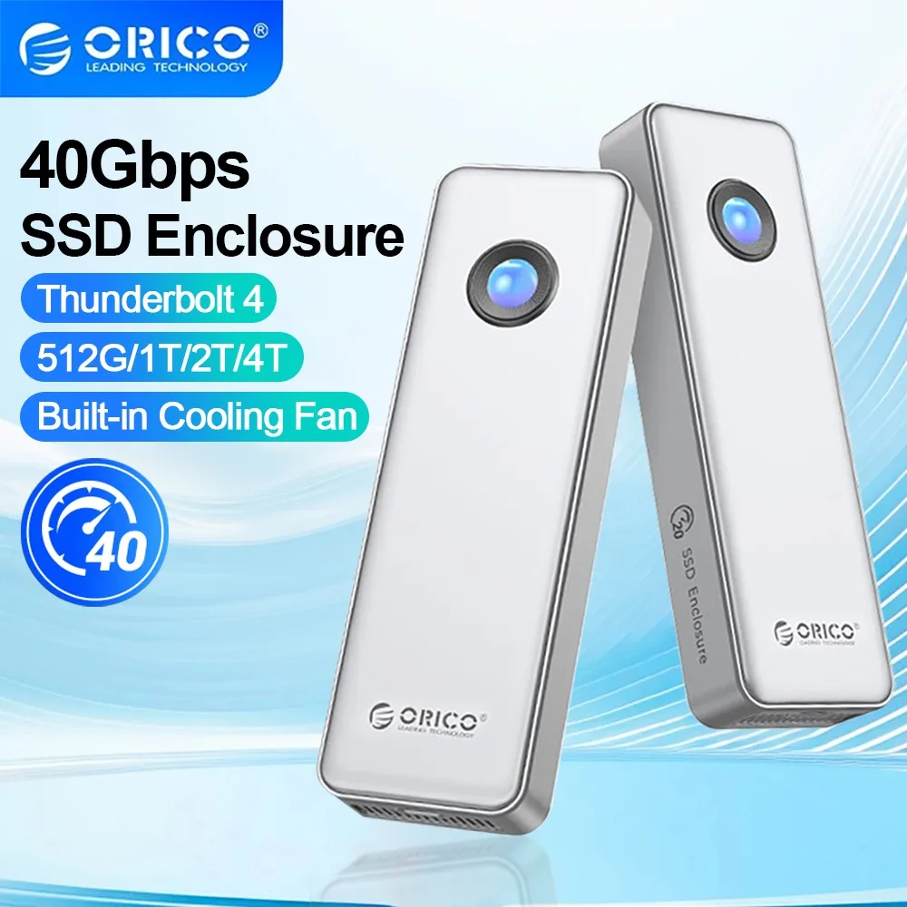 ORICO 40Gbps External Portable Solid State Drive for Laptop PC 512GB/1TB/2TB External Hard Drive NVMe Game PSSD with Cooling Fan