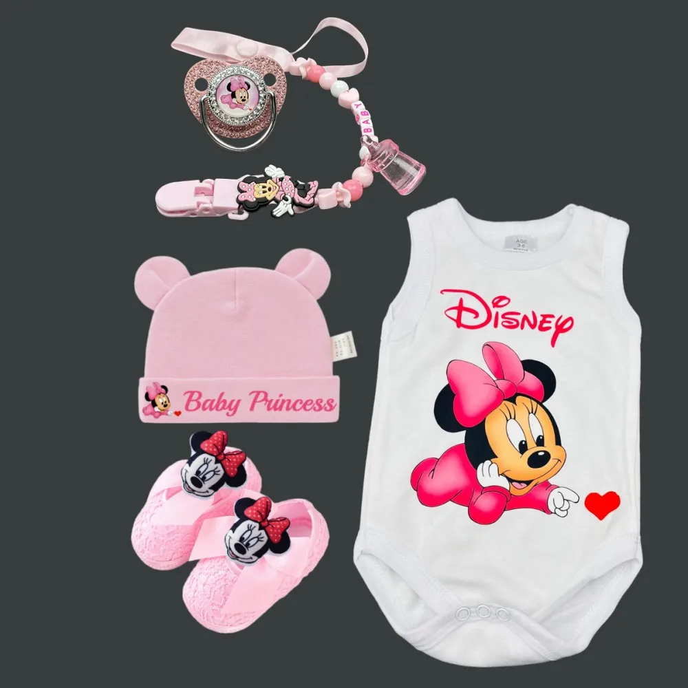 Baby soothing pacifier Minnie Mouse pacifier holder    BPA-free Baby crawling suit Newborn shoes Cutesy hat Newborn nipple set view 4