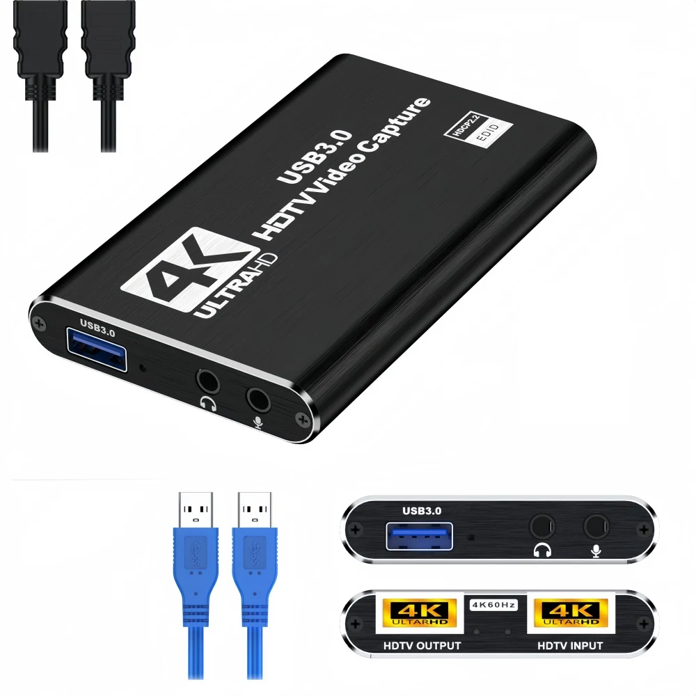 Серая карта захвата 4K: USB 3.0 HDMI, 1080p60