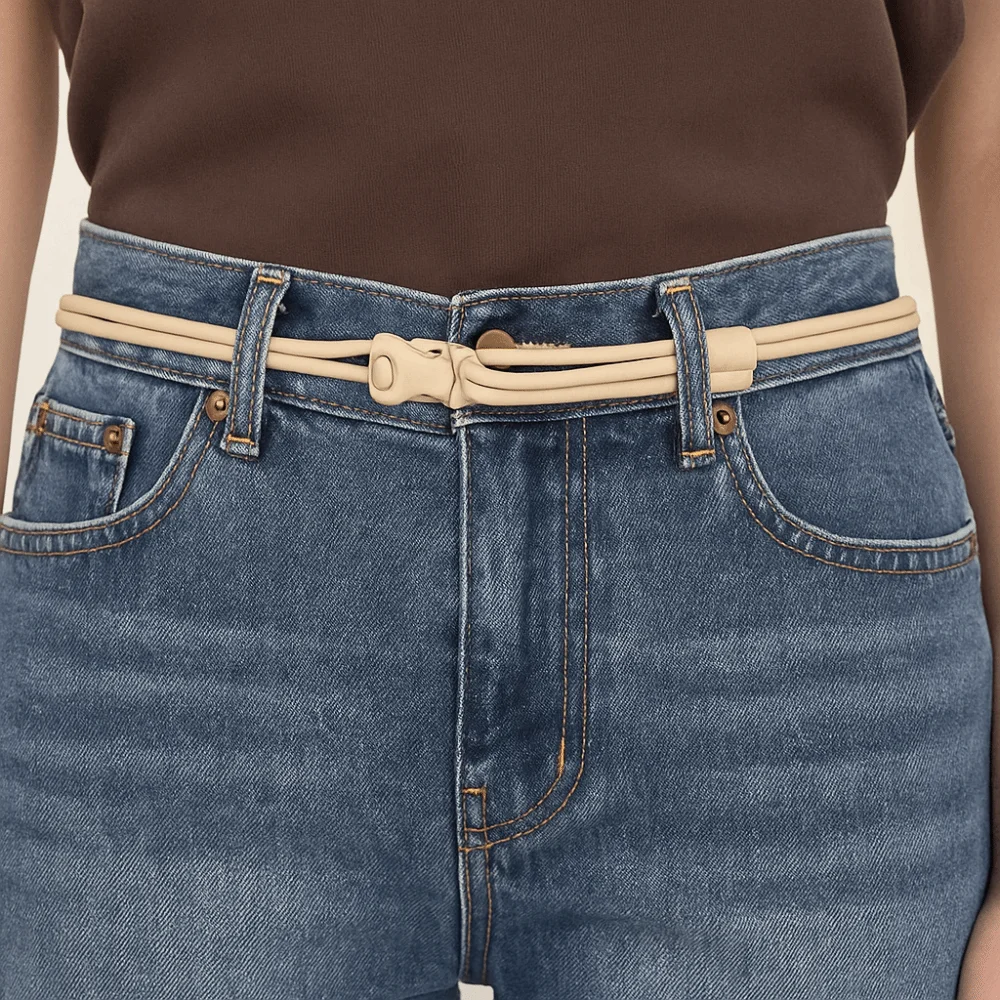 

Creative Thin Cargo Pants Rope Belt Casual Tie Up Rope Waistband Simple Unique Men Waist Belt Streetwear