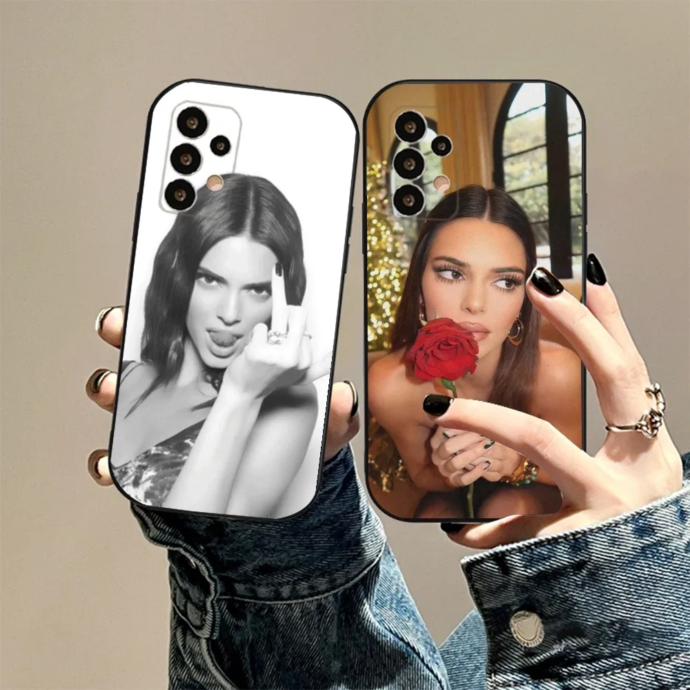 Sexy Girl K-Kendall J-Jenner Phone Case For Samsung S24,23,22,30,21,10,9,Ultra,Plus,Lite,FE,5G Black Soft Case