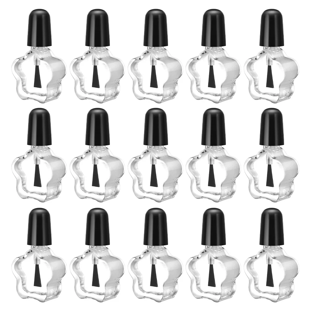 20 szt. 5ml Przezroczyste Butelki na Lakier do Paznokci Unikalny Design Kompaktowy Rozmiar DIY Podróż Użytek w Salonie Szklane Butelki na Lakier do Paznokci Butelki Próbki z Pędzelkiem
