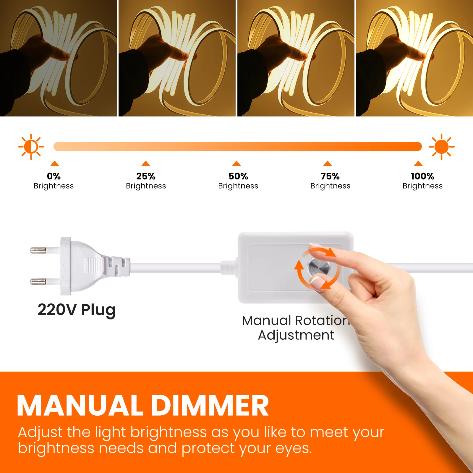 COB LED قطاع 220 فولت عكس الضو - مراجعة Decor Lighting Uk وسعره