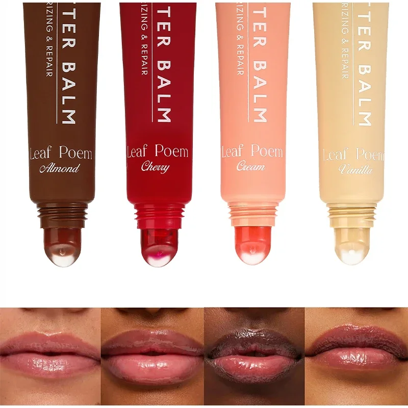 łowy New Butter Lip Balm Tinted Moisturizing Repair Hydrating Anti-dry Lip Oil Mirror Lip Glaze Eight Colors Lip Care Pink Sexy Lip