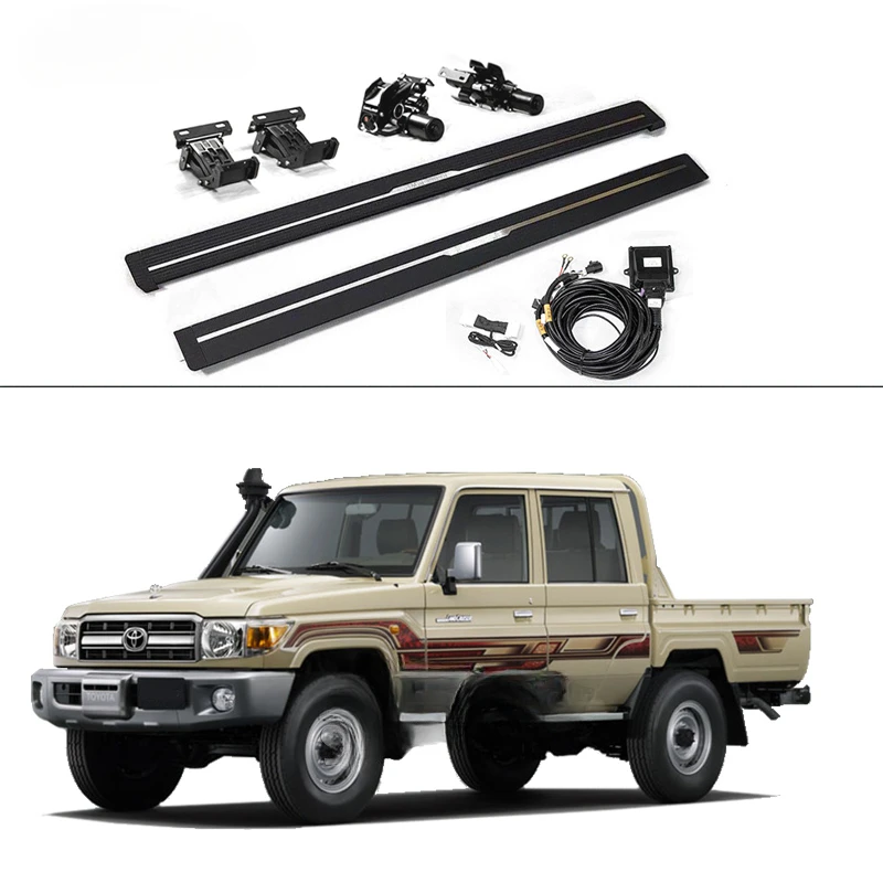 Retractable Electric Side Steps Automtaic Power Running Board Foldable Powersteps For Toyota Land Cruiser LC71 LC76 LC78 LC79