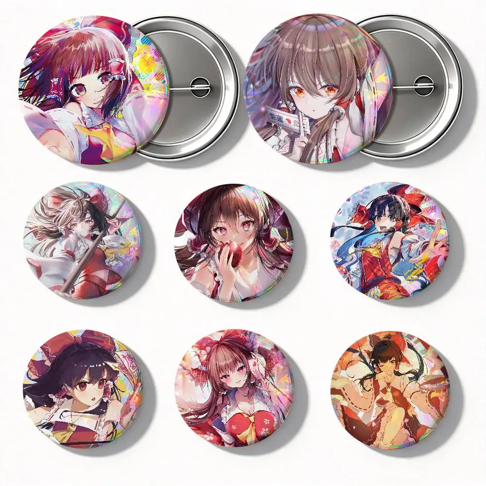 Anime Game Touhou Project Reimu Hakurei Round Badges Can Be Used To Decorate Clothes And Backpack Pins