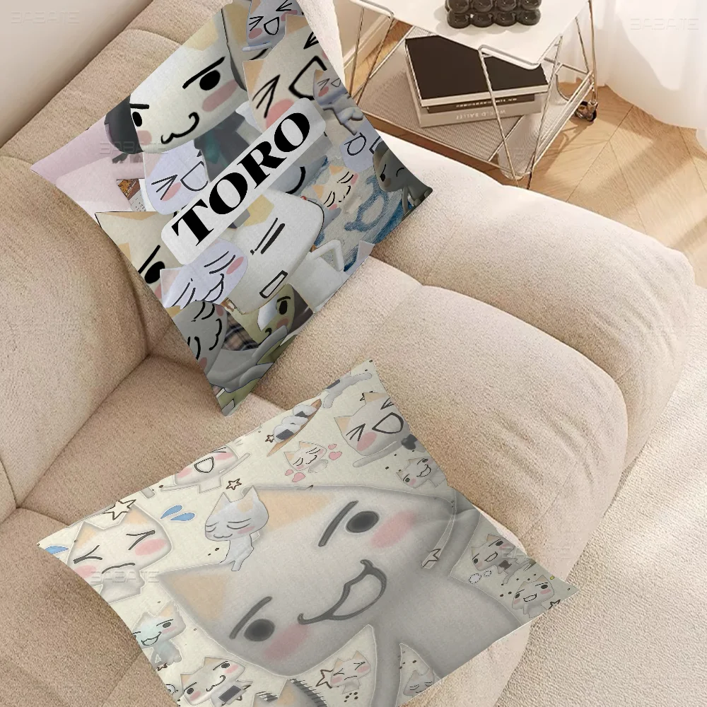 

Inoue Toro Cute Cat Cushion Cover Inches Farmhouse Decor Home Throw Pillow Covers For Couch Decorations