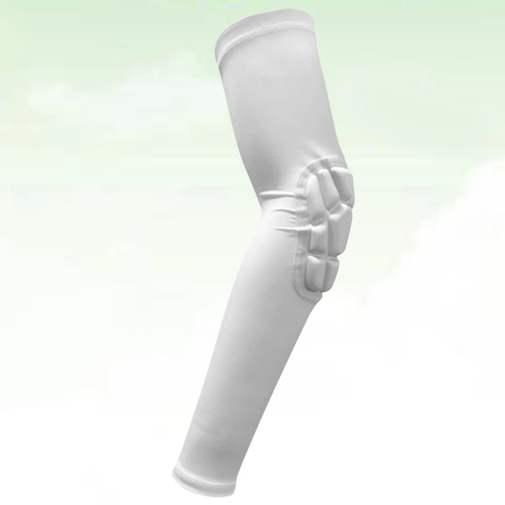 1 個の保護アームスリーブスポーツ肘スリーブ XL ホワイトロング肘プロテクター屋外乗馬バイクバスケットボール用