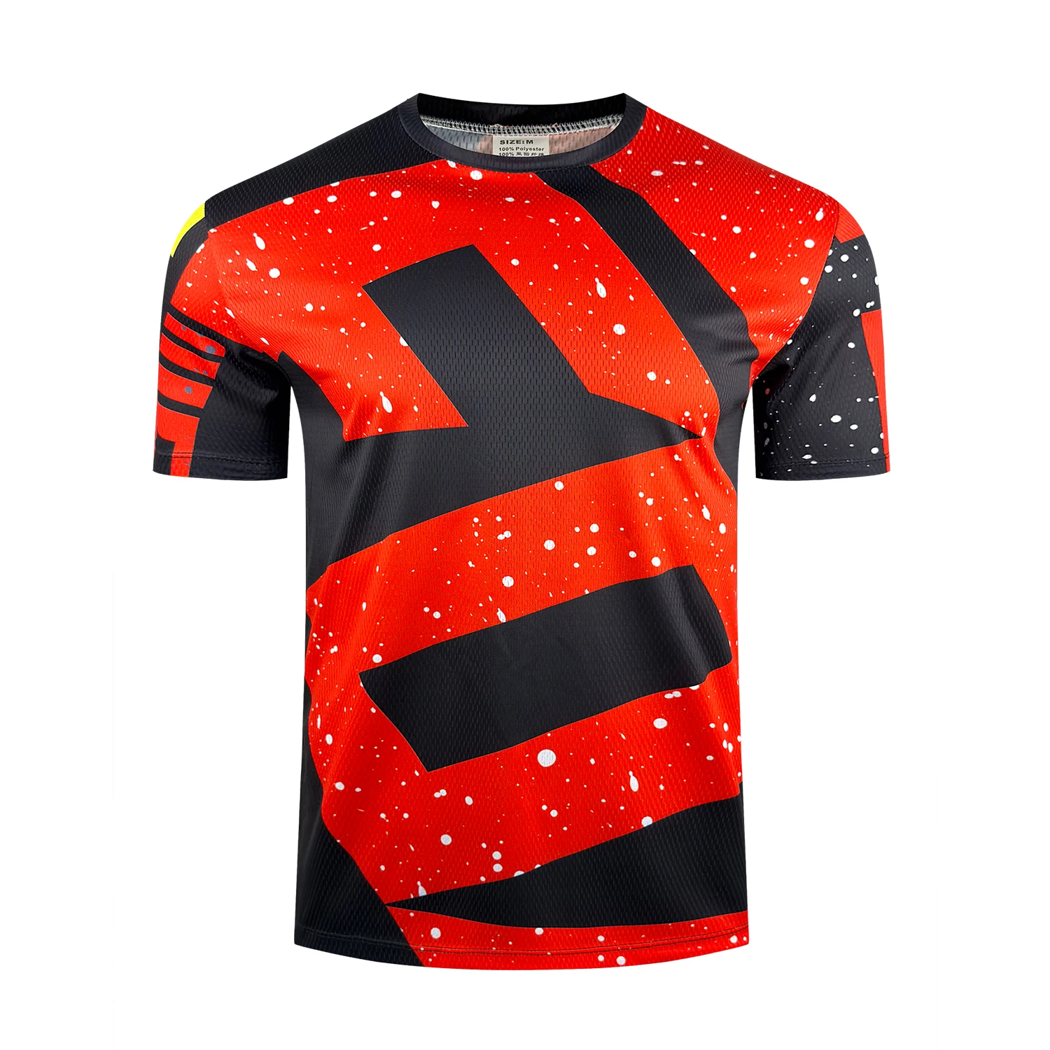 Men’s Red Black Mountain Bike Jersey Shirt Lightweight Breathable Quick Dry MTB Racing Top  Summer Motocross Wear Men's clothing