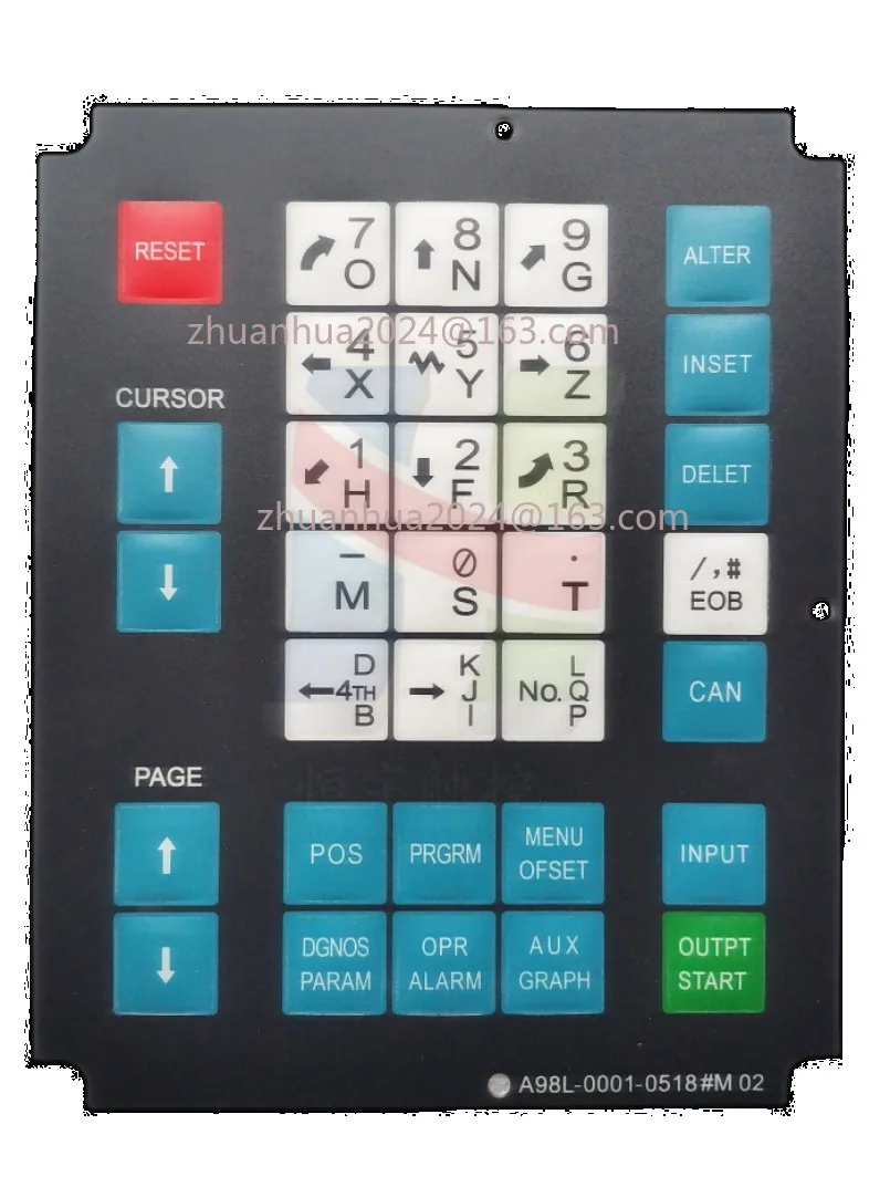 أجزاء CNC A98L-0001-0518 # M 02 فيلم لوحة المفاتيح الغشائية A98L-0001-0518 # لوحة زر التحكم في التشغيل T لآلة FANUC EDM