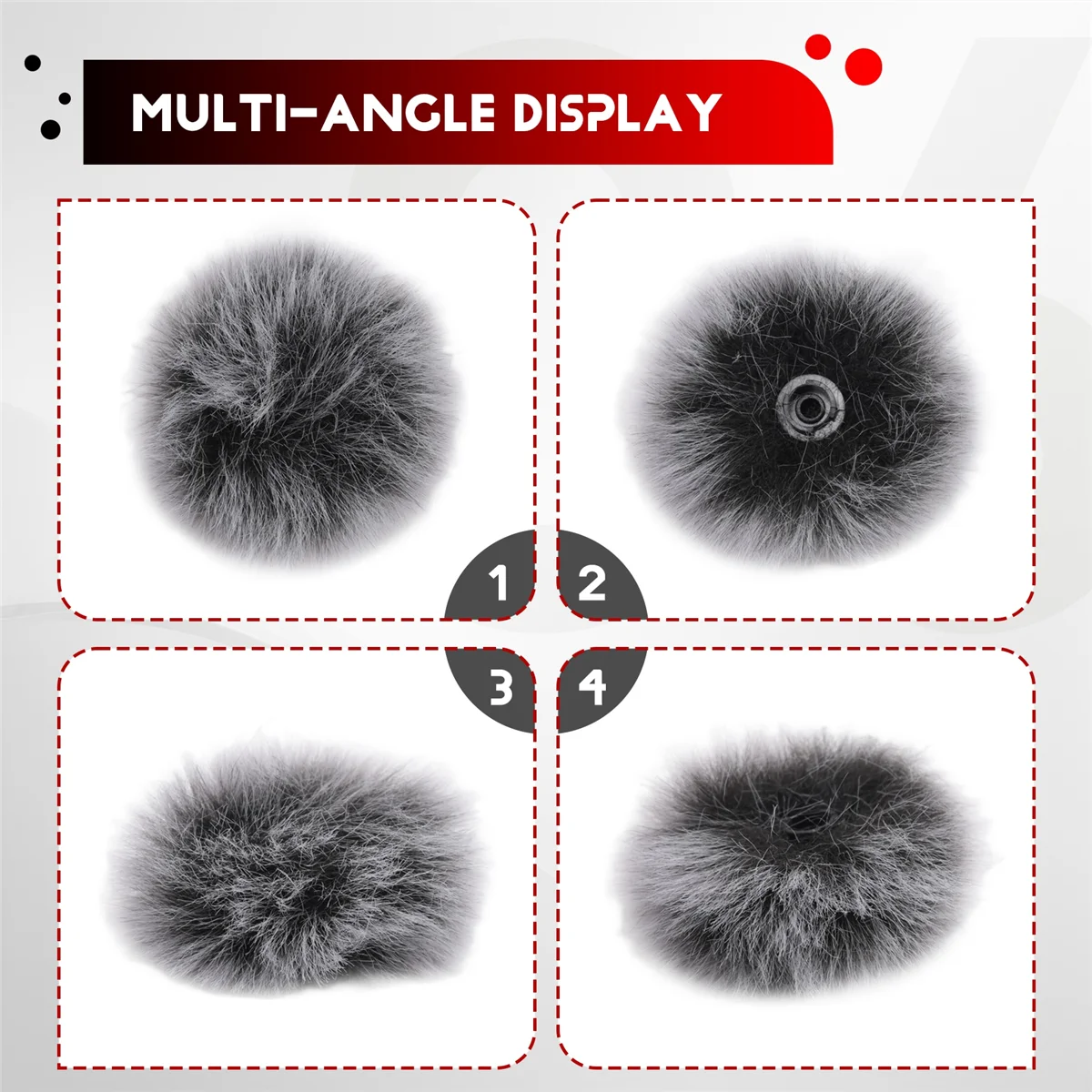 

AA91 1Pcs Microphone Windscreen Outdoor Cover Windshield Muff Wind Shield for DJI MIC Transmitter Wireless System Black-White