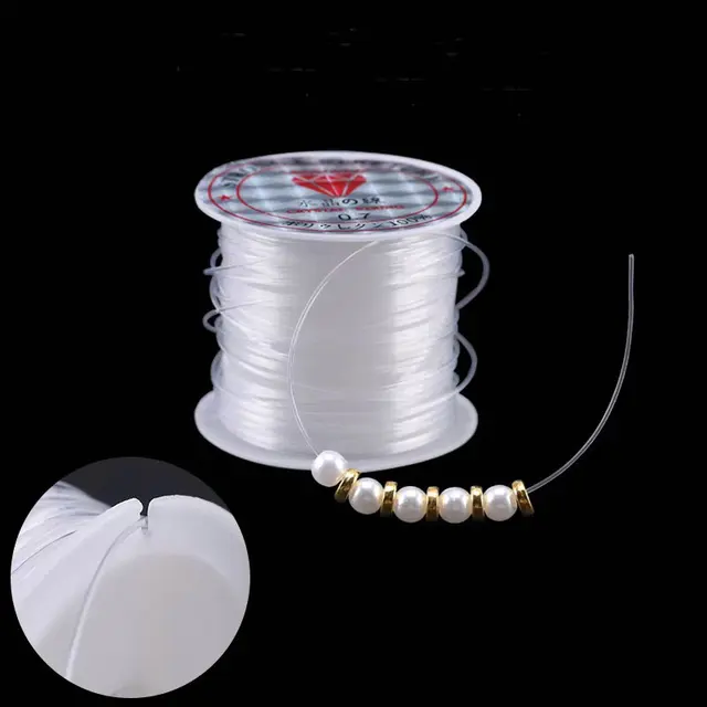 100M Plastikowy kryształ DIY Frezowanie Żyłka wędkarska Bez elastycznego sznurka Lina do tworzenia biżuterii Drut Jeweleri String Thread