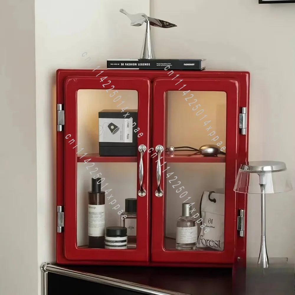 Designer Storage Showcase For Home Organizing Corner Cabinet Bedroom, Mid-Century Display Shelf Desktop Collection