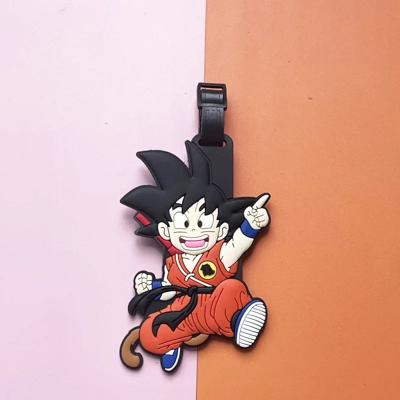 لعبة دراغون بول سون جوكو علامة الأمتعة البلاستيكية أنيمي التسمية حقيبة قلادة الديكور حقيبة السفر الملحقات Addres بطاقة تسجيل معلومات الهاتف #3