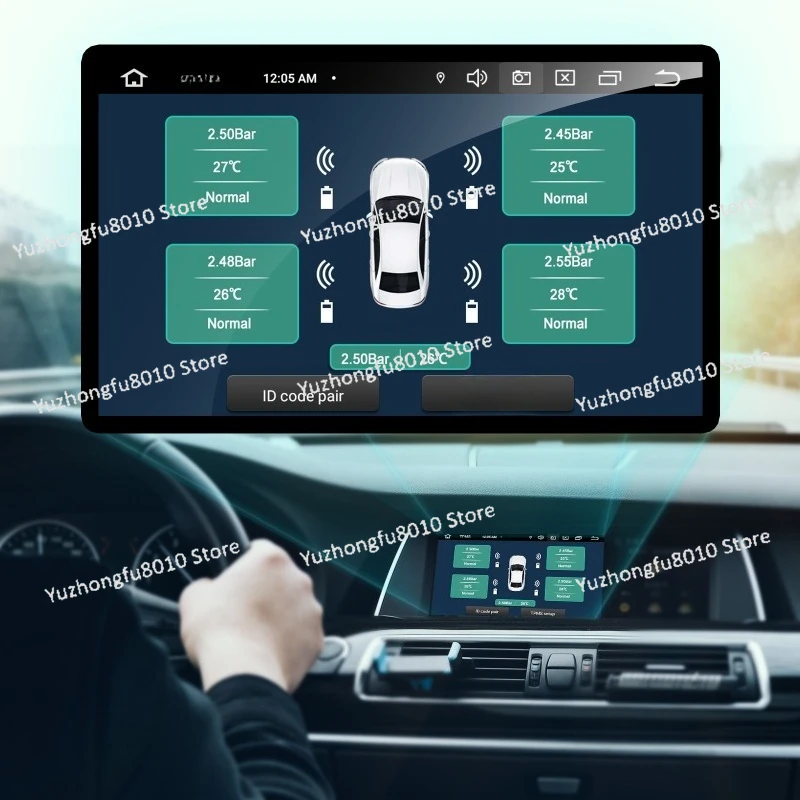 Car tire pressure monitoring detached external Android car machine large screen navigation tire pressure monitor