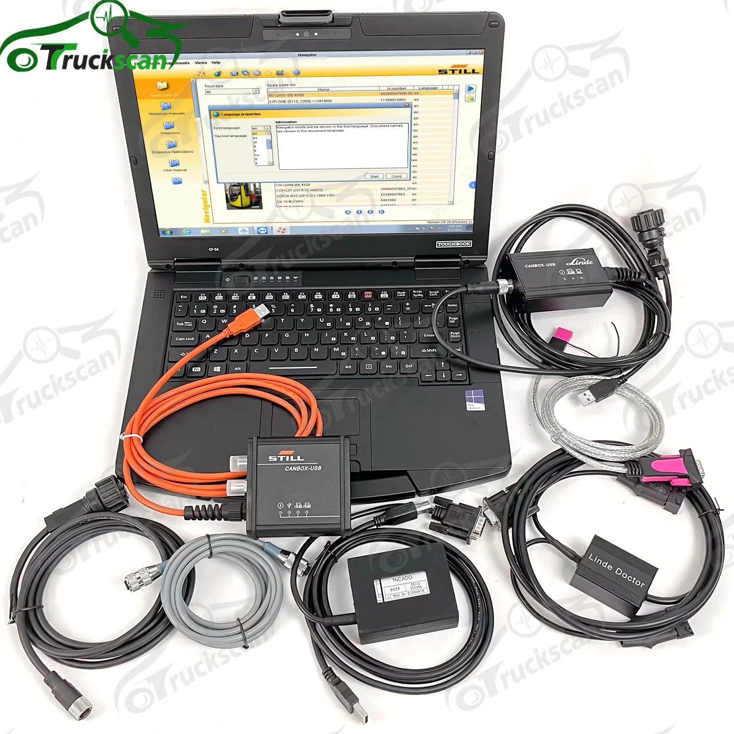 2024 Full set Forklift For judit Incado for Linde canbox doctor for Still canbox Diagnostic tool and cf53laptop