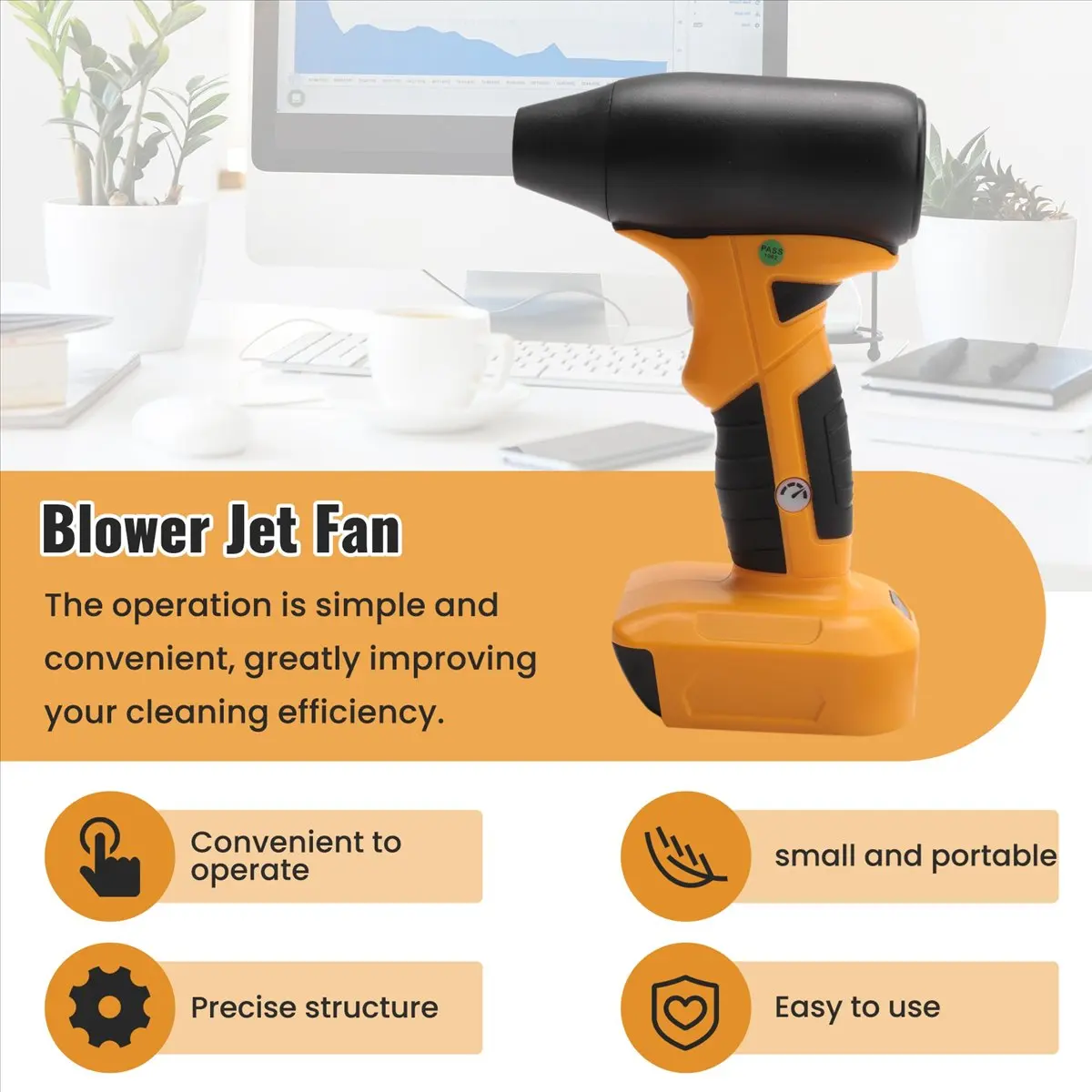 【~ New N07R】Power Jet Blower Fan 130000 RPM Wind Speed 4-Speed Control for 18V 20V Lithium Battery,Super Jet Fan Blower