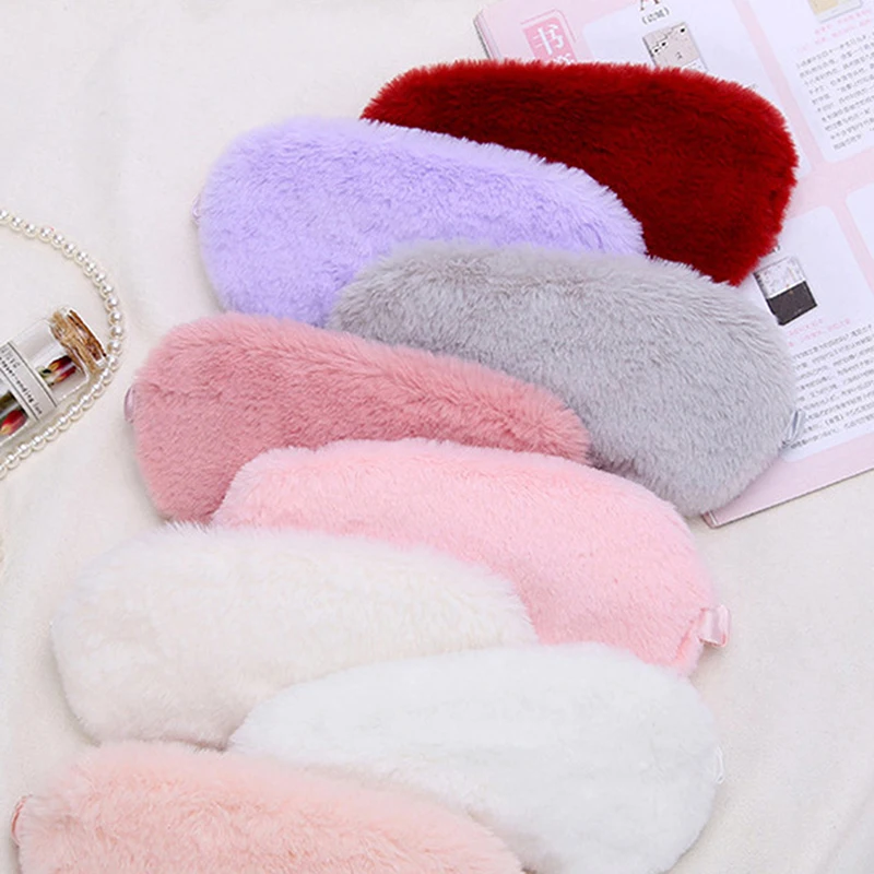 Multicolor Sleeping Eyepatch Unisex Travel Blackout Eye Mask Blindfold Soft Plush Eyeshade Simulated Silk Rabbit Fur Nap Goggles