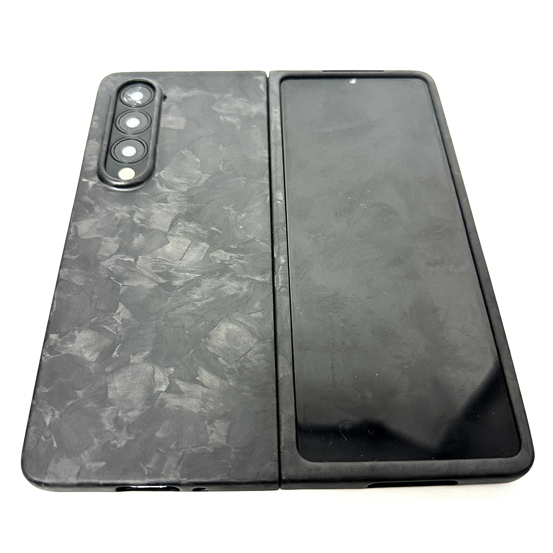 Real Carbon Fiber Phone Case for Samsung Galaxy Z Fold4, Fold5, Fold6, Aramid Fiber, Ultra-thin, Anti-drop, Phone Shell