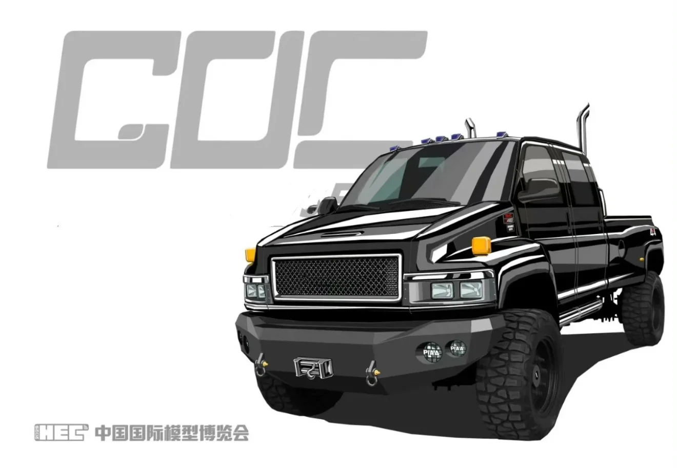 2025HEC GOC 1:64 Camioneta Pickup a Escala 1:64, Modelo de Auto Fundido a Presión, Edición Limitada