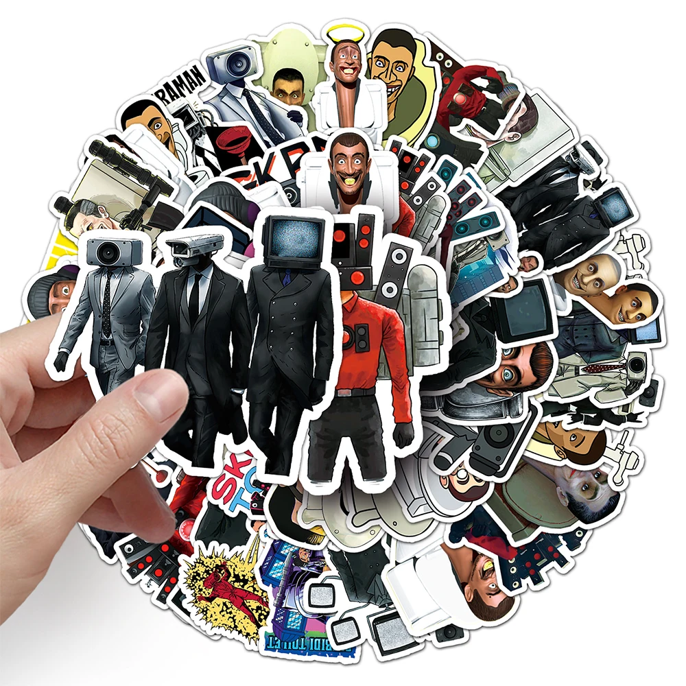 10/30/60 pçs dos desenhos animados skibidi toalete graffiti adesivos engraçado jogo decalques diy papelaria mala telefone portátil legal pvc adesivo brinquedo