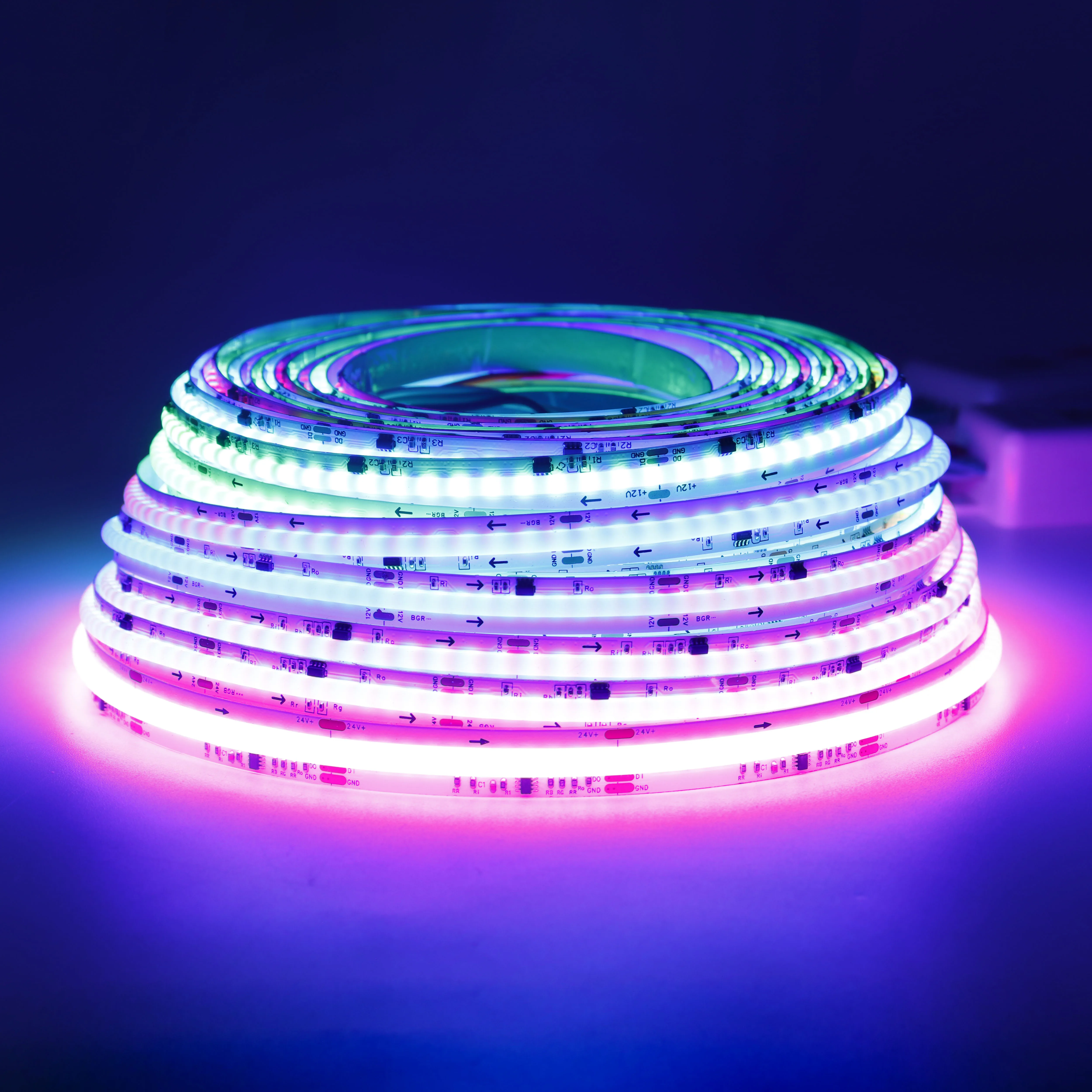 WS2811 RGBIC COB LED Strip Lights 576/720Leds WS2812B Full Dream Color Tape Addressable Smart SPI FCOB Light RA90 DC12/24V