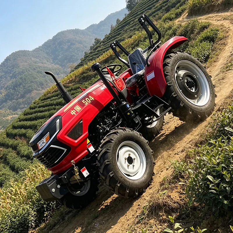 

Индивидуальный четырехколесный трактор для экономии труда с роторным культиватором, колесным культиватором и небольшим плужным оборудованием