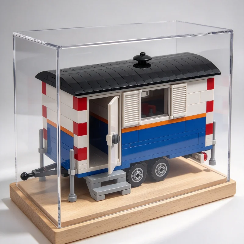 Mobile Site Hut MOC Bricks Heavy Duty Utility Vehicle Model DIY Assembly Brick Set Desktop Collectible Display