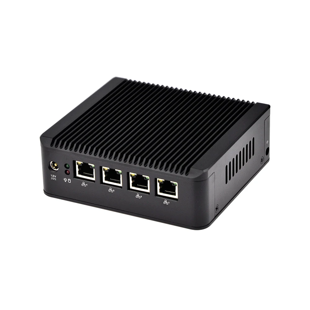 Qotom Barebone Mini PC Nano Itx J1900 N3540 4 Intel Lan Mini Máy Tính Pfsense Tường Lửa Máy Chủ Linux Ubuntu Quạt Không Cánh Mini máy Tính