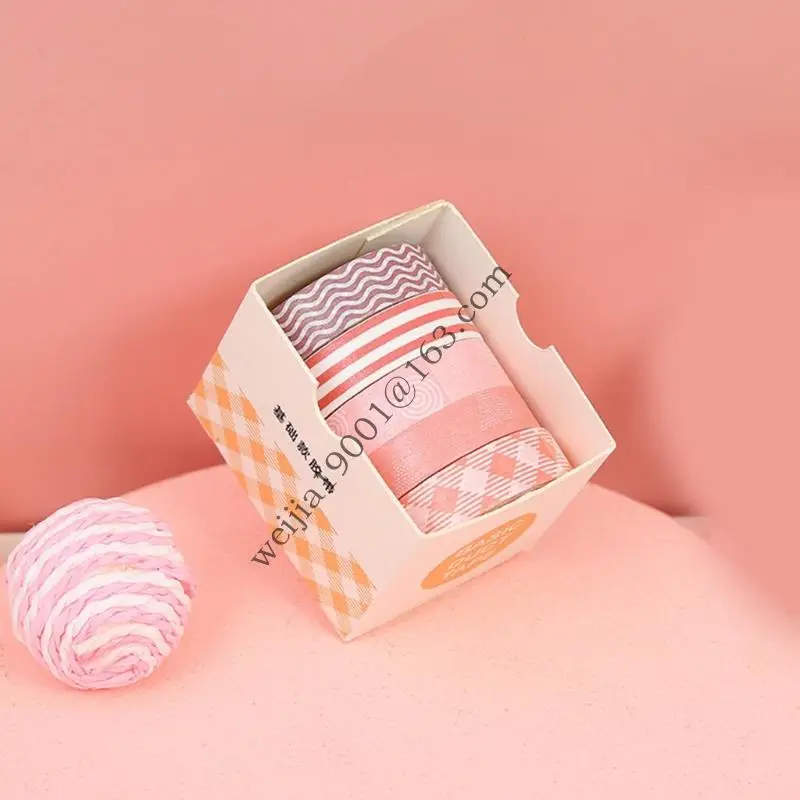 5Rolls Scrapbooking Tape Decorative Tape for Journal Planner Photo Frame Decorative Tape Set for Scrapbooking Wrapping .H05A