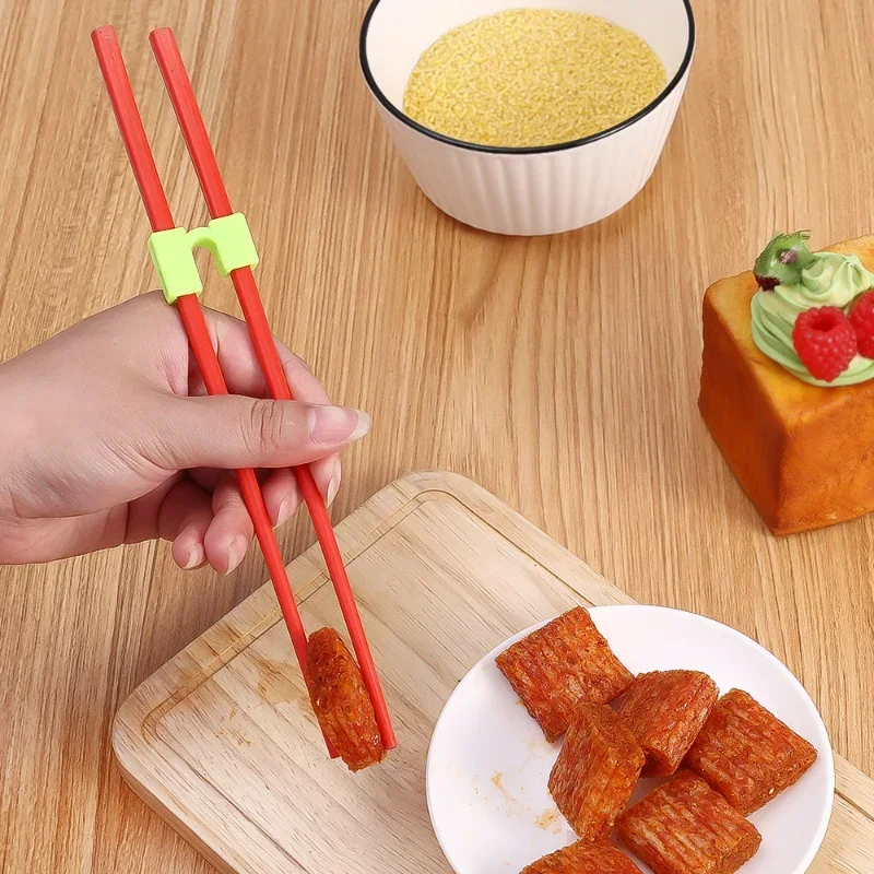 1/10PCS Reusable Chopstick Helpers Adjustable Aid Training Holders Chopstick Clamp Beginner Trainers Assistant Clip Kitchen Tool