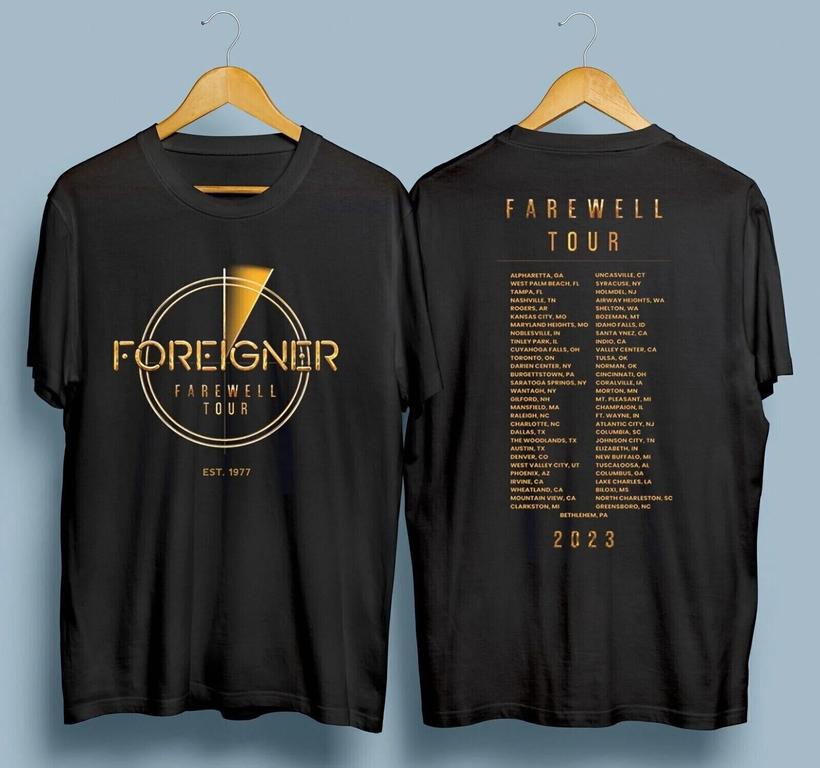 Foreigner The Histroric Farewell Tour 2023 Rock Concert Music Band T-Shirt S-3XL