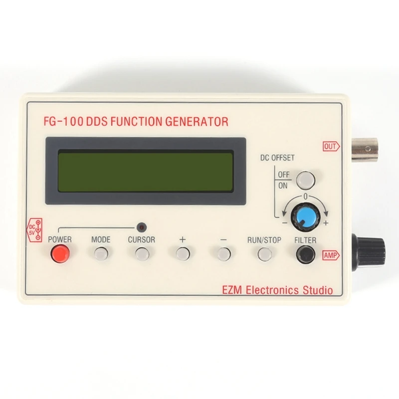 DDS Função Gerador de Sinal, Função Gerador de Sinal, FG-100, 1HZ-500KHZ, Osciloscópio de Frequência Multi-Funcional