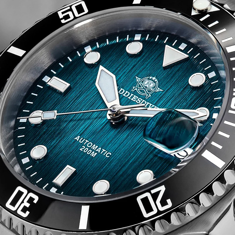 ADDIESDIVE New 41mm Diver's Watch 8215 Automatic Watches Sapphire Glass AR Coating 200m Waterproof Luminous Wristwatch AD2536
