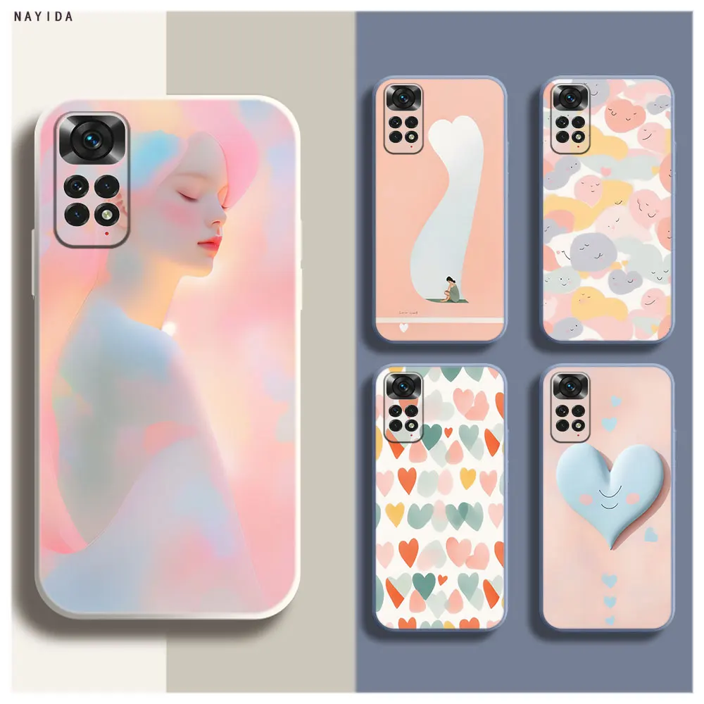 Soft Silicone Phone Case For Xiaomi Redmi Note 12 11 12S Pro Plus 12c 11a 4G 5G Original Cover care self