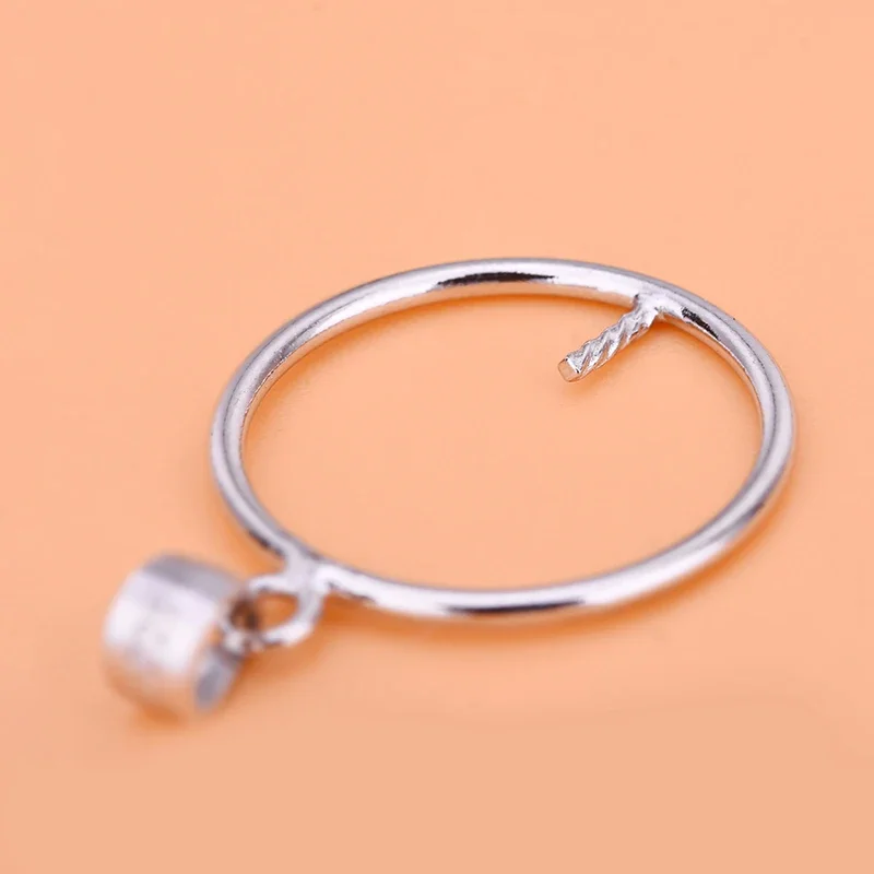 925 sterling silver can put bead round pendant handmade DIY material jewelry accessories women