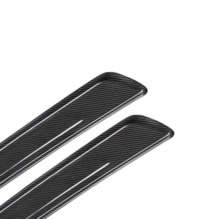Car Interior Accessories Full-Wrapped Real Carbon Fiber Outer Door Sill Strip Sticker For Toyota Supra 2019-2022
