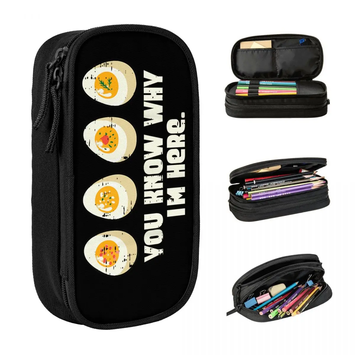 Cute Pencil Case Deviled Eggs You Know Why Im Here Thanksgiving Pencil Box School Pencil Cases Zipper Stationery Organizer