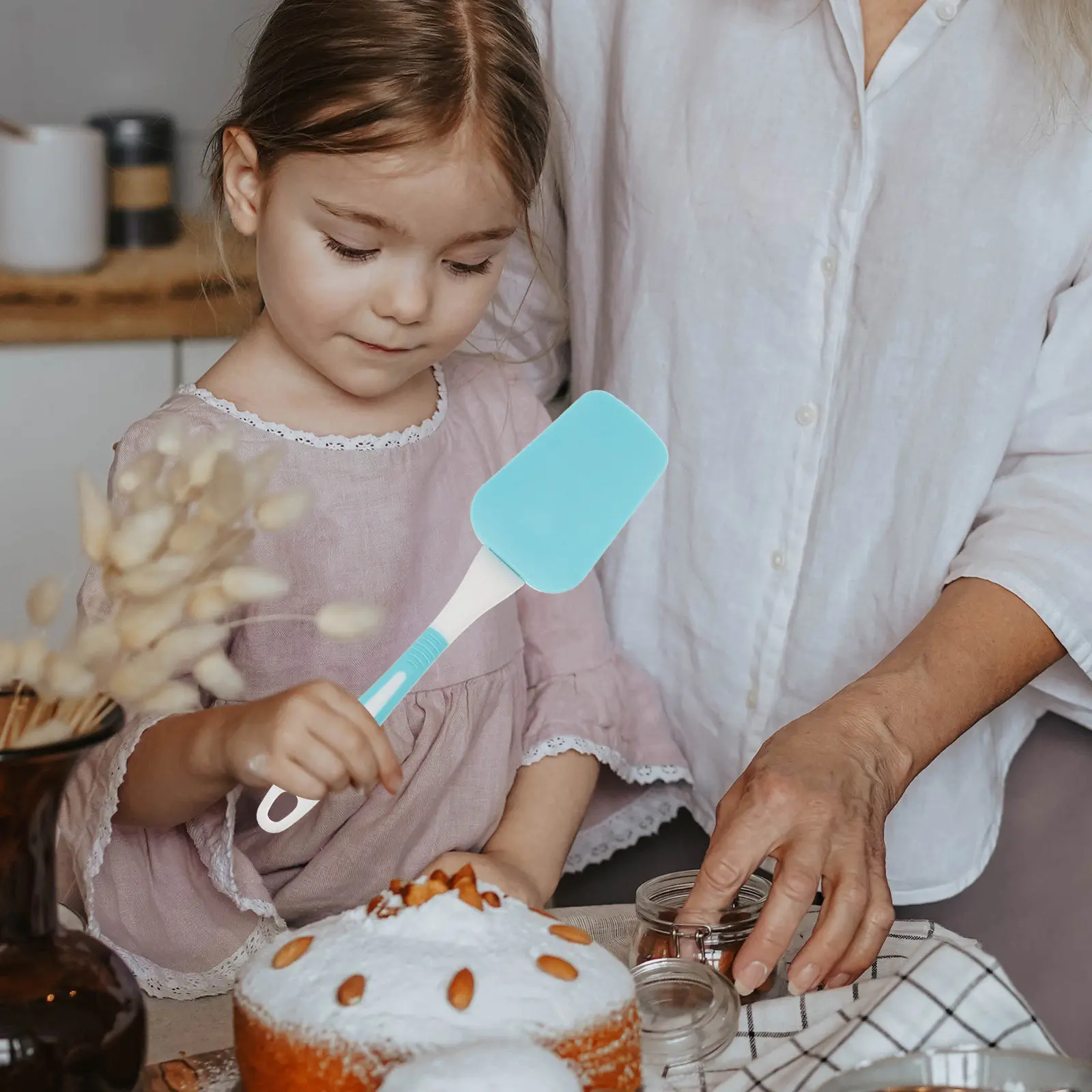 1Set Silicone Baking Spatula Scraper Oil Brush Kit Heat Resistant Flexible Cake Cream Mixing Cooking Kitchen Tools Set