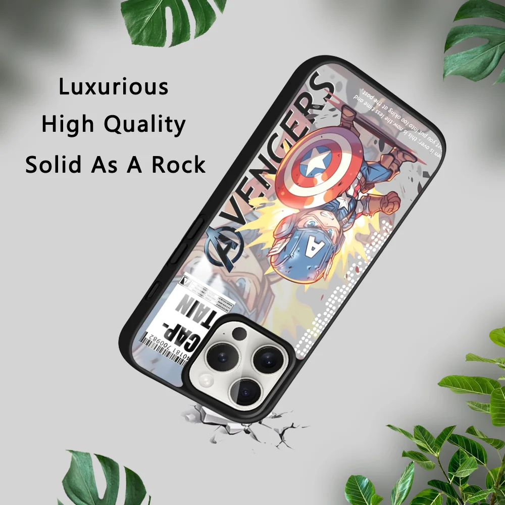 Divertida Funda de teléfono para iPhone, carcasa rígida de Spiderman, Iron Man, 16, 15, 14, 13, 12, 11 Pro, Xs, Max, Mini Plus